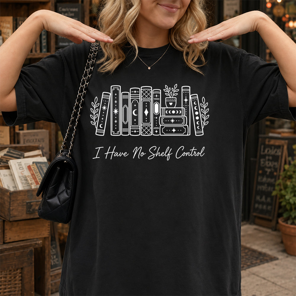 I Have No Shelf Control Softstyle T-Shirt | Book Lover Gift Black