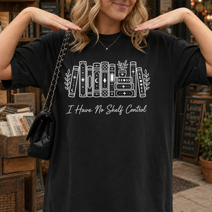 I Have No Shelf Control Softstyle T-Shirt | Book Lover Gift Black