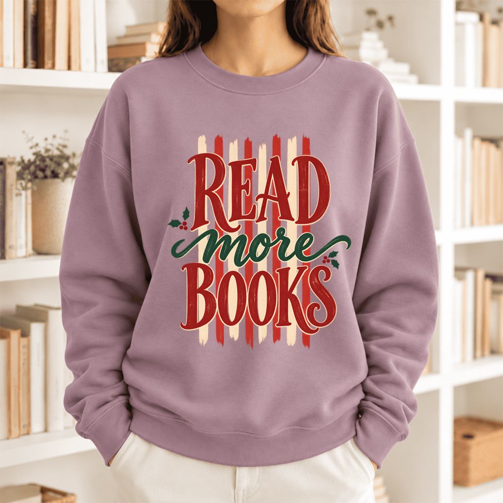 Read More Book Christmas Softstyle Sweatshirt | Christmas Book Lover Gift Paragon