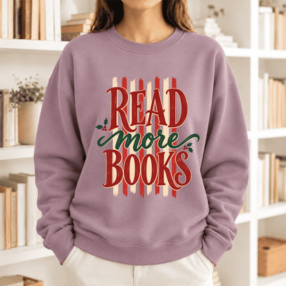 Read More Book Christmas Softstyle Sweatshirt | Christmas Book Lover Gift Paragon