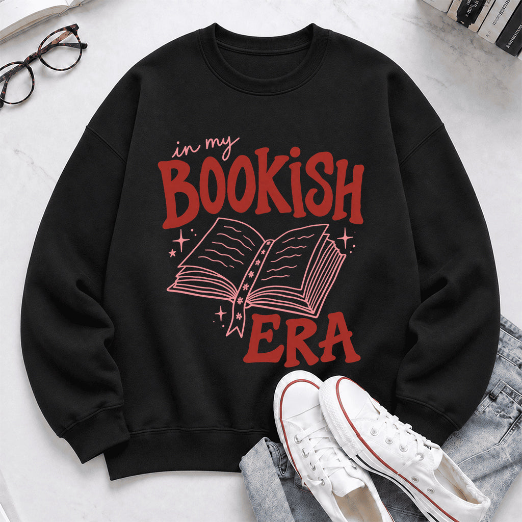 In My Bookish Era Crewneck Sweatshirt | Reader Gift Black