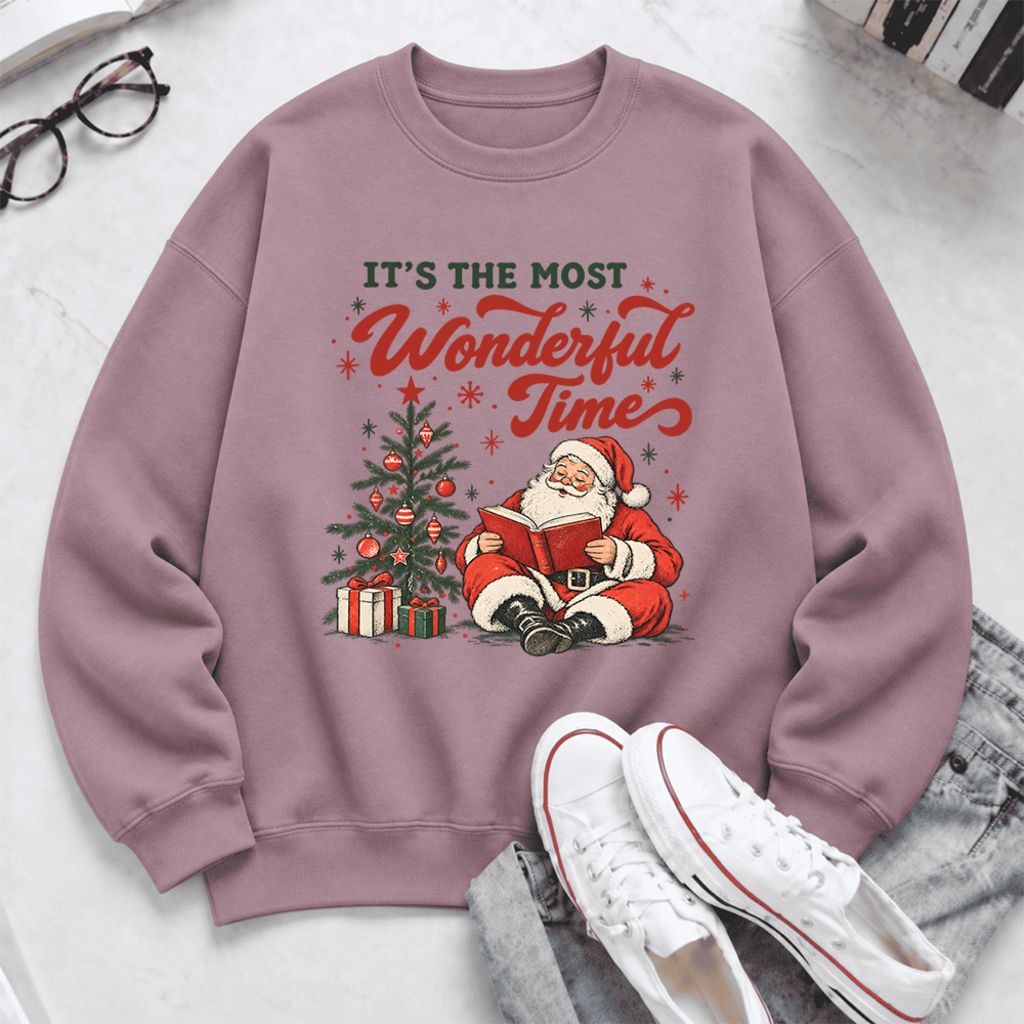 It’S The Most Wonderful Time Softstyle Sweatshirt | Christmas Book Lover Gift Paragon