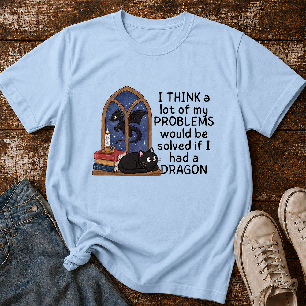 If I Could Have A Dragon Softstyle T-Shirt | Book Lover Gift Light Blue