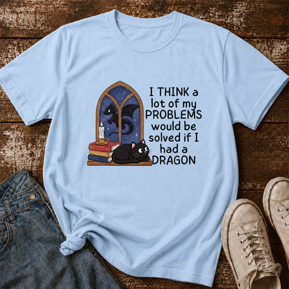 If I Could Have A Dragon Softstyle T-Shirt | Book Lover Gift Light Blue