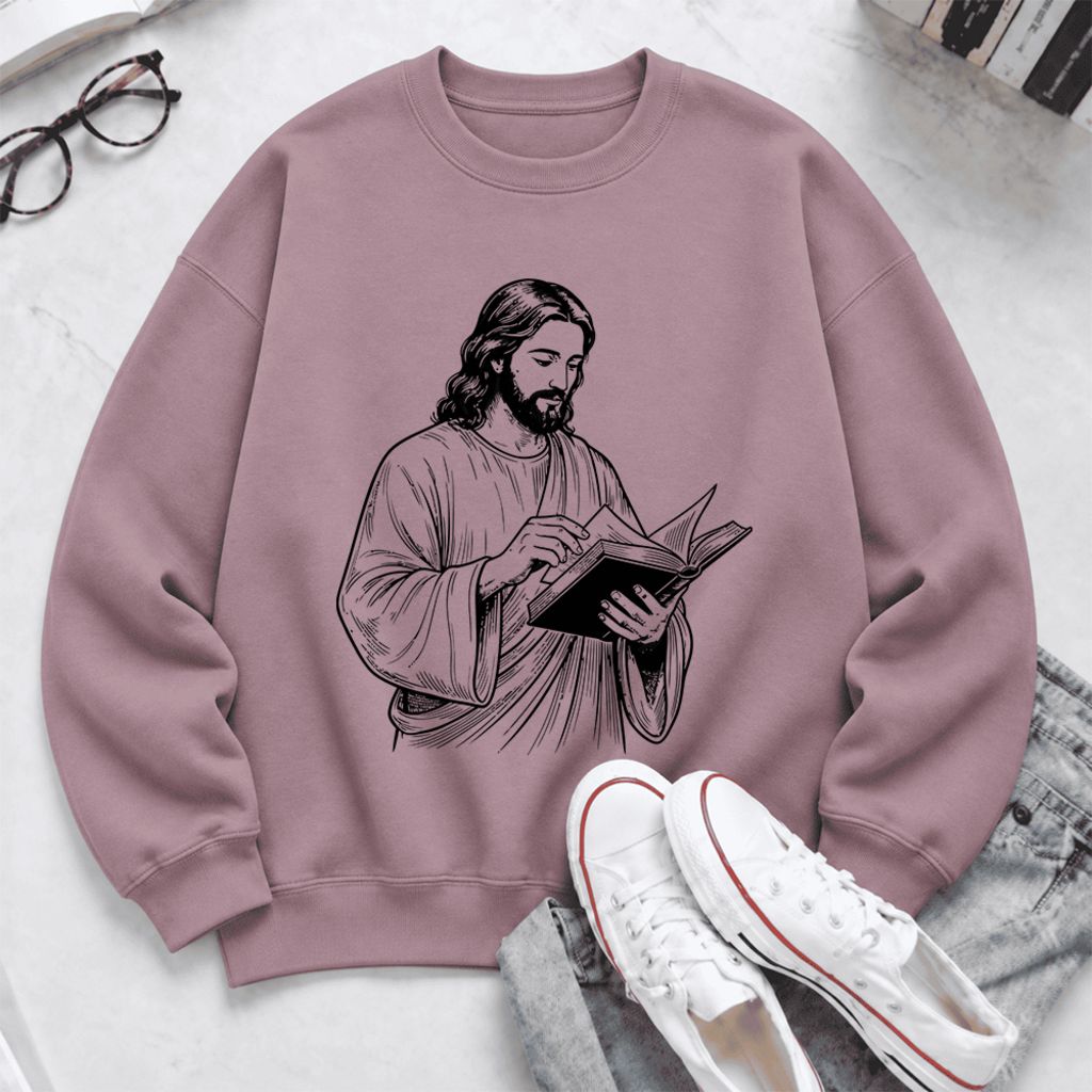 Reading Jesus Softstyle Sweatshirt | Inspiring Reader Gift Paragon