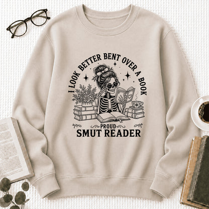 I Look Better Bend Over A Book Crewneck Sweatshirt | Reader Gift Sand
