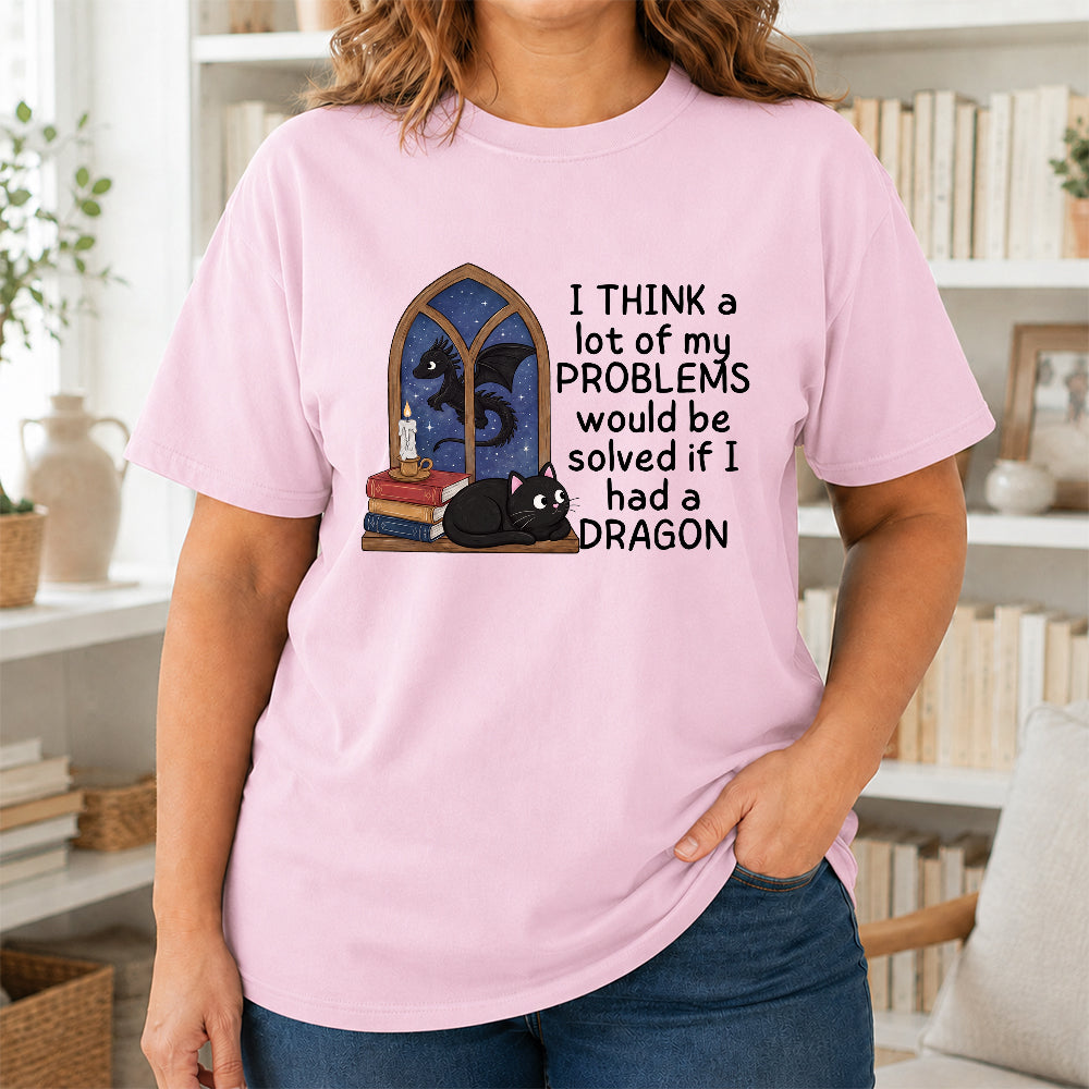 If I Could Have A Dragon Softstyle T-Shirt | Book Lover Gift Light Pink