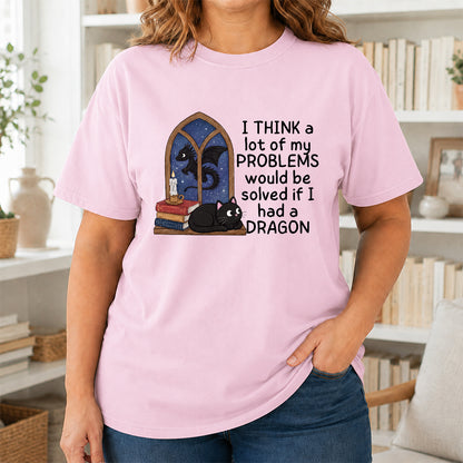 If I Could Have A Dragon Softstyle T-Shirt | Book Lover Gift Light Pink