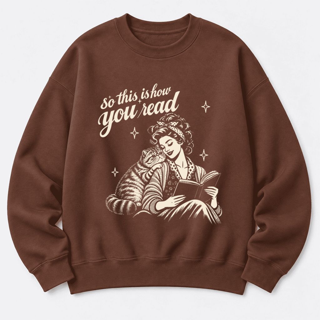 How You Read Exotic Shorthair Softstyle Sweatshirt | Cozy Cat Lover Reader Gift Cocoa
