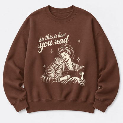 How You Read Exotic Shorthair Softstyle Sweatshirt | Cozy Cat Lover Reader Gift Cocoa