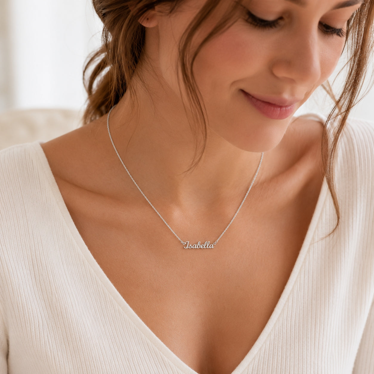 Only You Can Decorative Card And Custom Name Polished Stainless Steel Necklace With Box Book Lover Gift Font 1