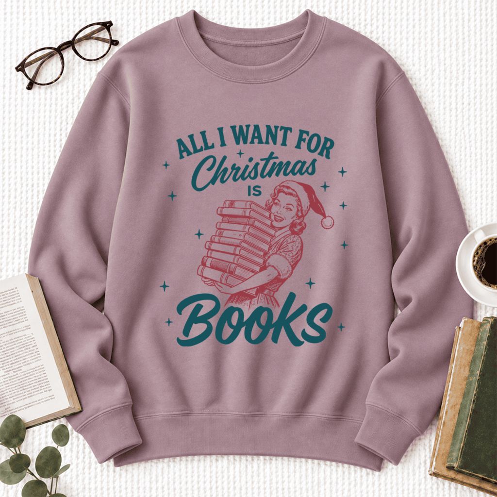 All I Want For Christmas Is Books Softstyle Sweatshirt | Christmas Reader Gift Paragon