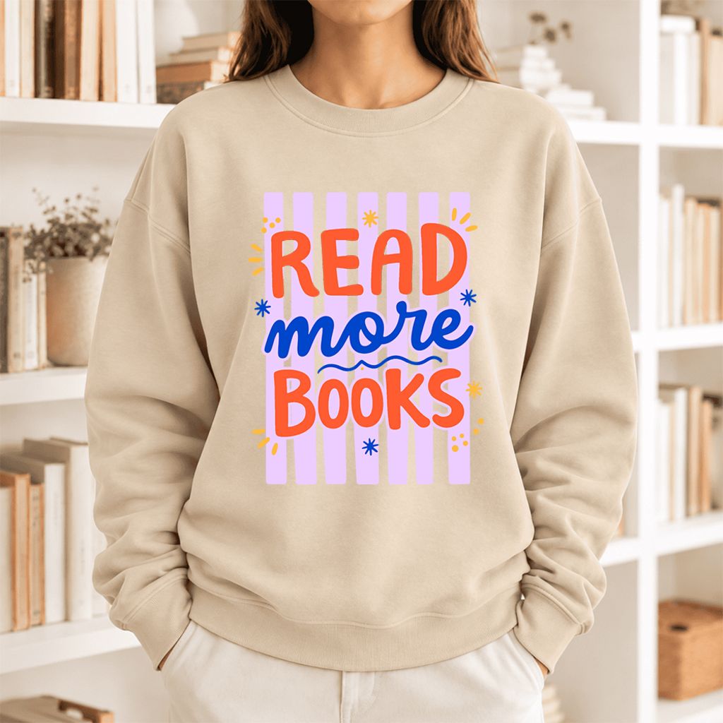 Read More Books Softstyle Sweatshirt | Reader Gift Sand