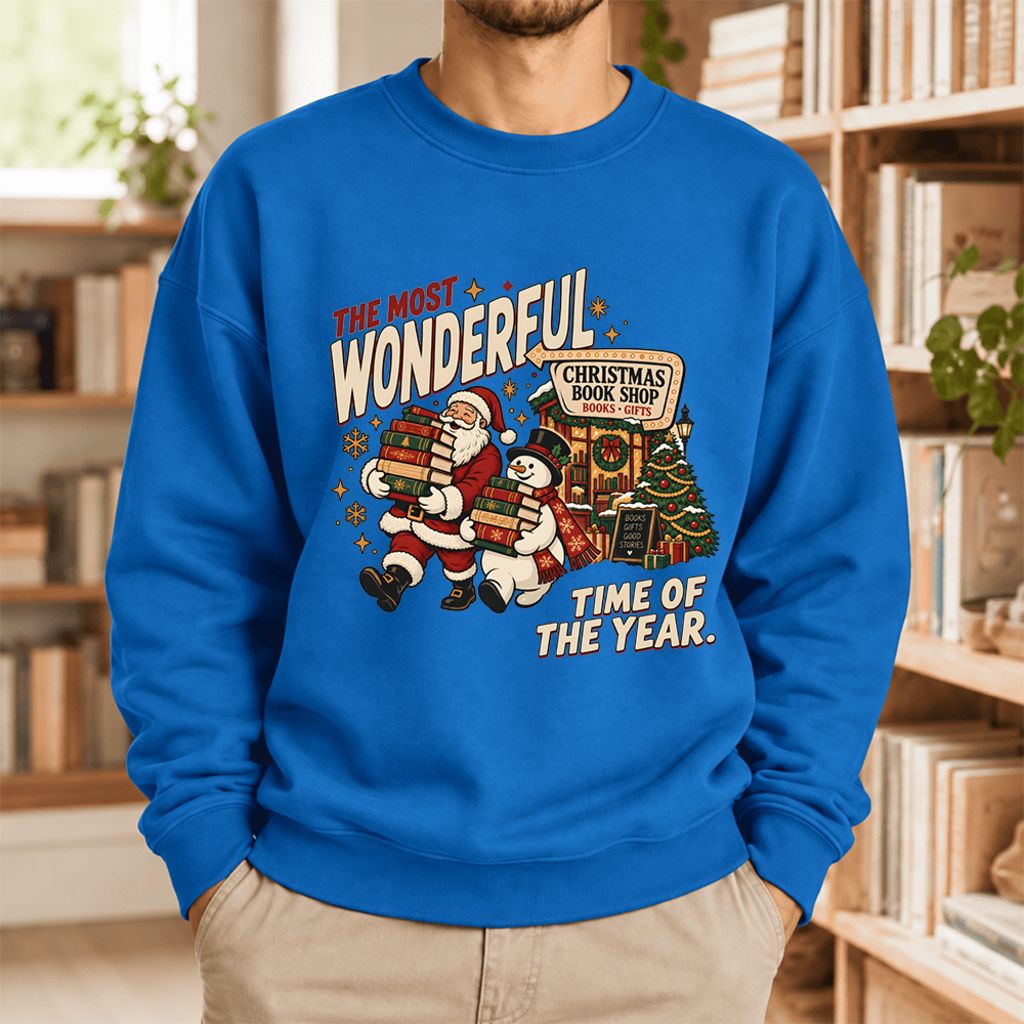 The Most Wonderful Time Softstyle Sweatshirt | Christmas Reader Gift Royal