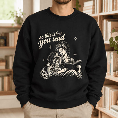 How You Read German Shorthaired Pointer Softstyle Sweatshirt | Cozy Dog Mom Gift Black