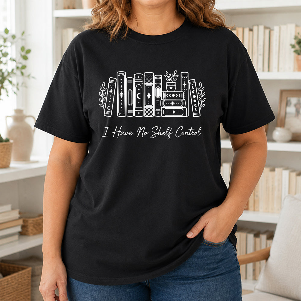 I Have No Shelf Control Softstyle T-Shirt | Book Lover Gift Black