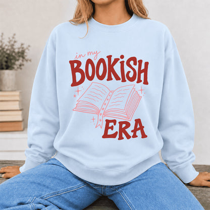 In My Bookish Era Crewneck Sweatshirt | Reader Gift Light Blue
