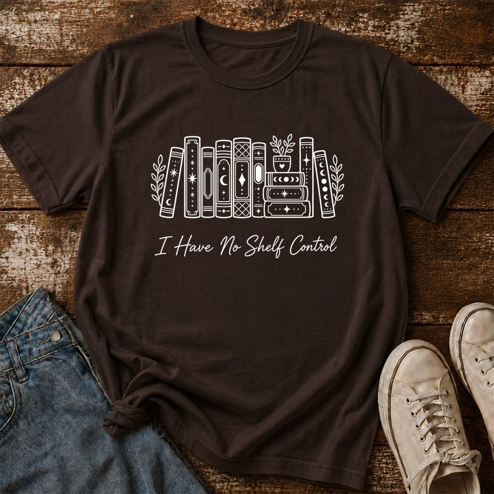 I Have No Shelf Control Softstyle T-Shirt | Book Lover Gift Dark Chocolate