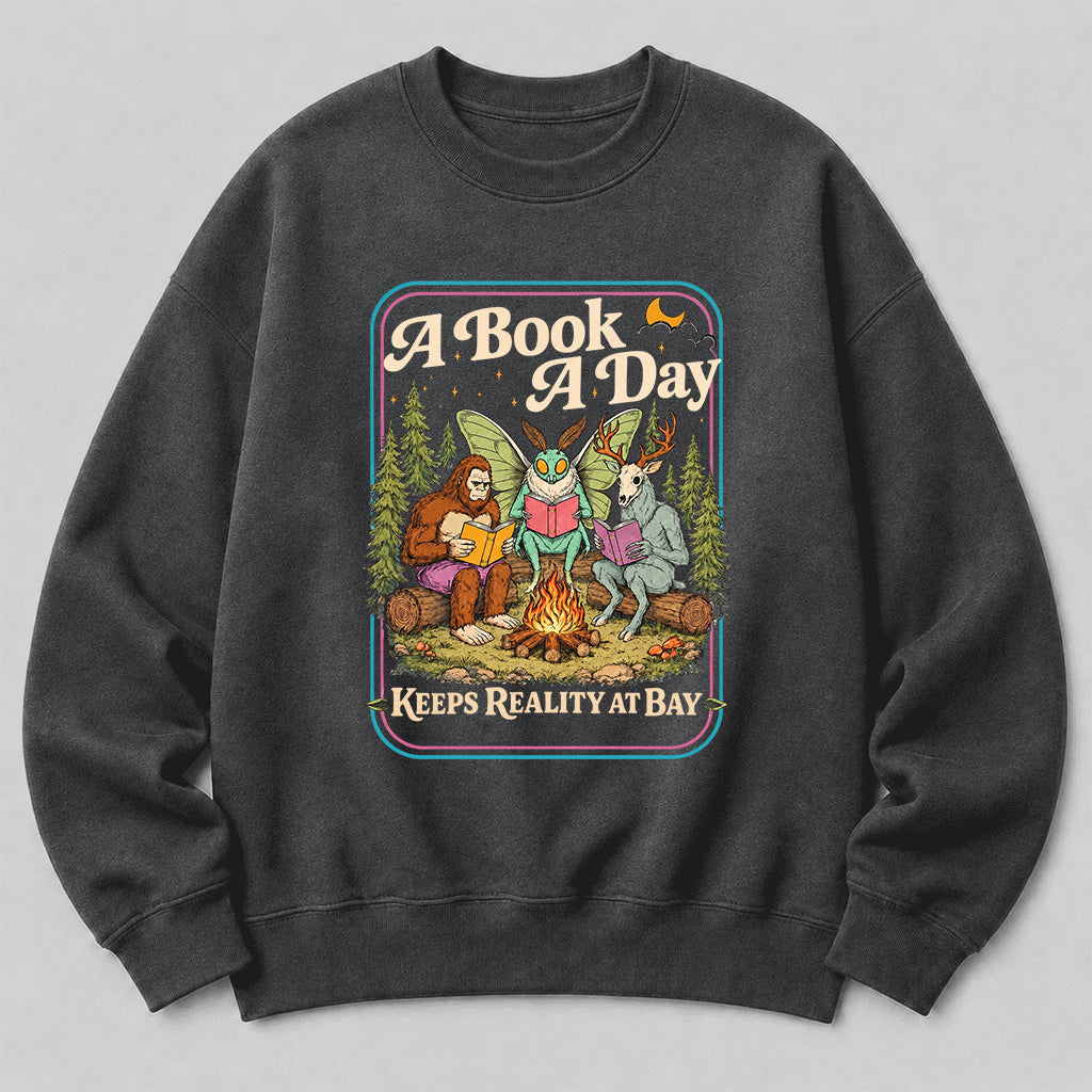 Cryptid Book Club Crewneck Sweatshirt | Reader Gift Dark Heather