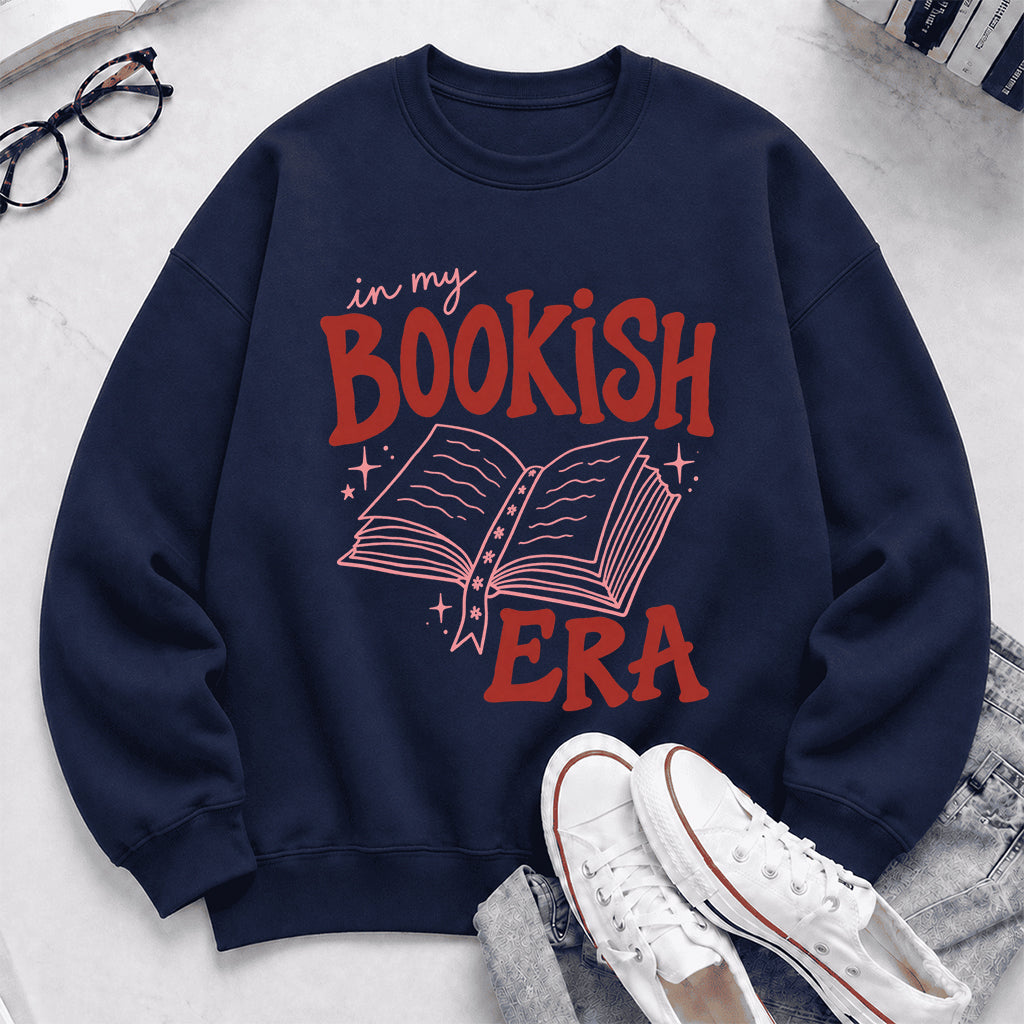 In My Bookish Era Crewneck Sweatshirt | Reader Gift Navy