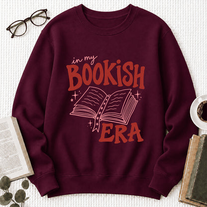 In My Bookish Era Crewneck Sweatshirt | Reader Gift Maroon
