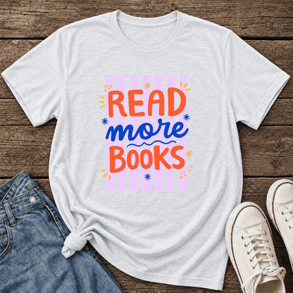 Read More Books Ultra-Soft Cotton T-Shirt | Reader Gift Ash