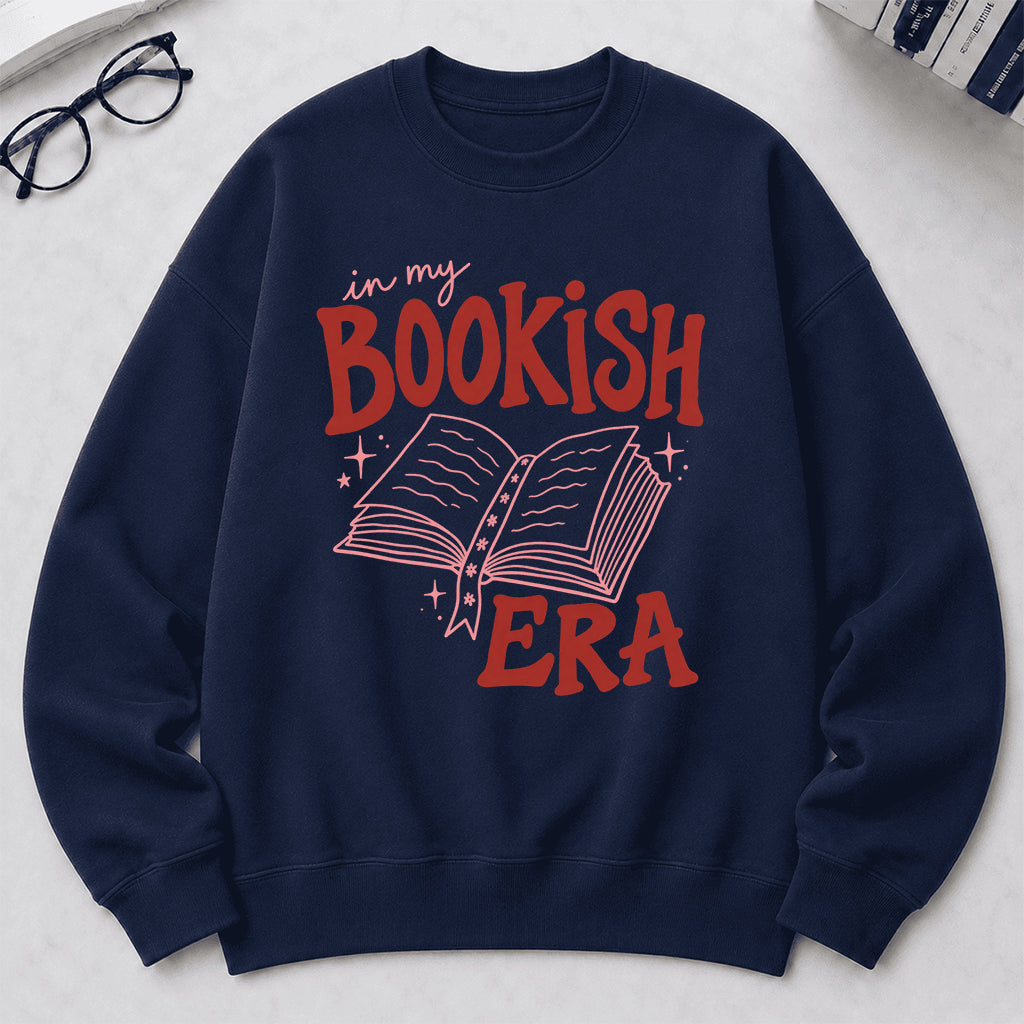 In My Bookish Era Crewneck Sweatshirt | Reader Gift Navy