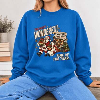 The Most Wonderful Time Softstyle Sweatshirt | Christmas Reader Gift Royal
