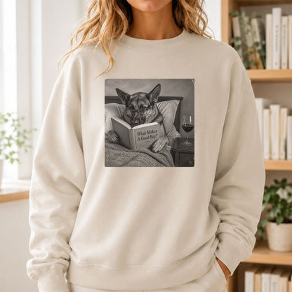 What Makes A Good Boy Crewneck Sweatshirt | Dog Lover Reader Gift Sand