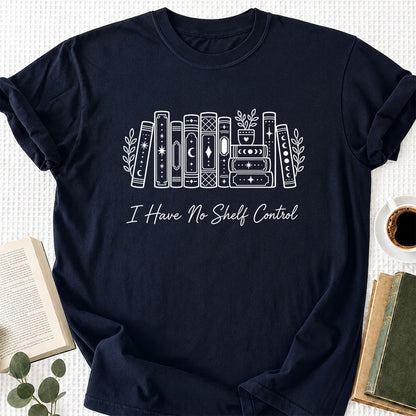 I Have No Shelf Control Softstyle T-Shirt | Book Lover Gift Navy