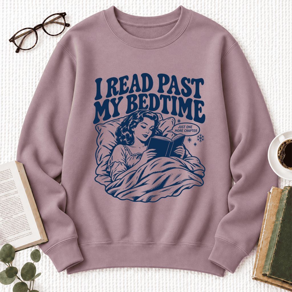 I Read Past My Bed Time Softstyle Sweatshirt | Cozy Reader Gift Paragon
