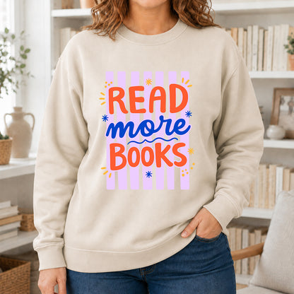Read More Books Crewneck Sweatshirt | Reader Gift Sand