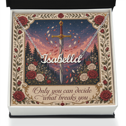 Only You Can Decorative Card And Custom Name Polished Stainless Steel Necklace With Box Book Lover Gift Font 1