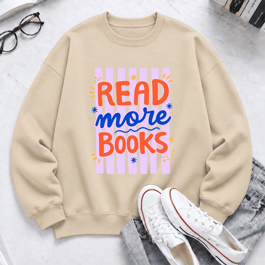 Read More Books Softstyle Sweatshirt | Reader Gift Sand