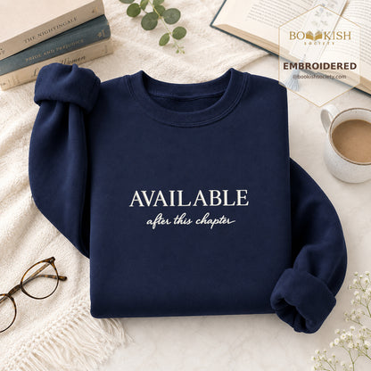 Available After This Chapter Embroidered Sweatshirt | Reader Gift Navy