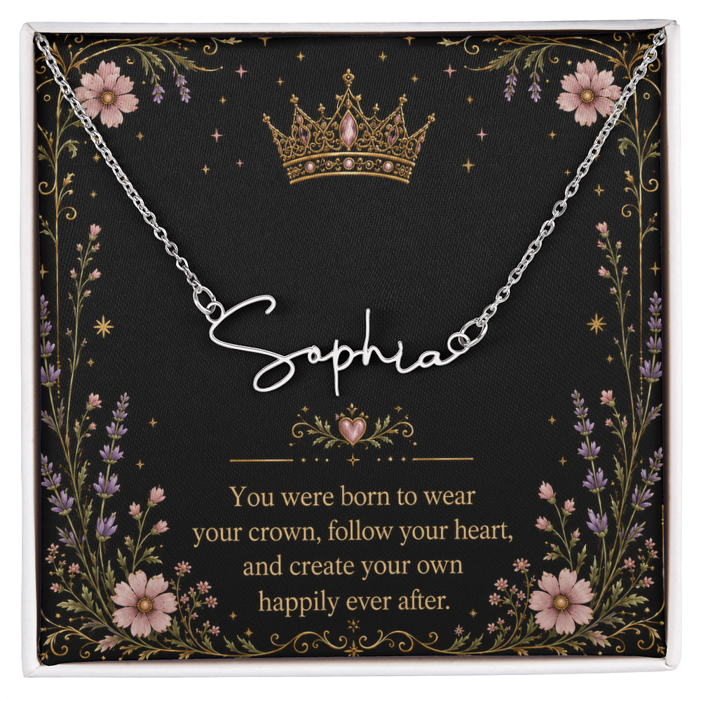 To Whatever End Decorative Card And Custom Name Polished Stainless Steel Necklace With Box Book Lover Gift Font 2