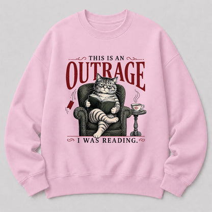 This Is An Outrage Crewneck Sweatshirt | Reader Gift Light Pink