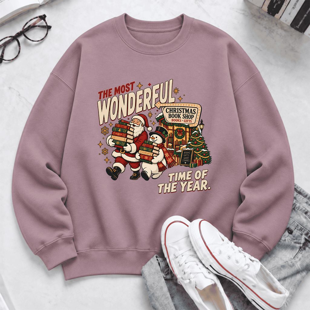 The Most Wonderful Time Softstyle Sweatshirt | Christmas Reader Gift Paragon