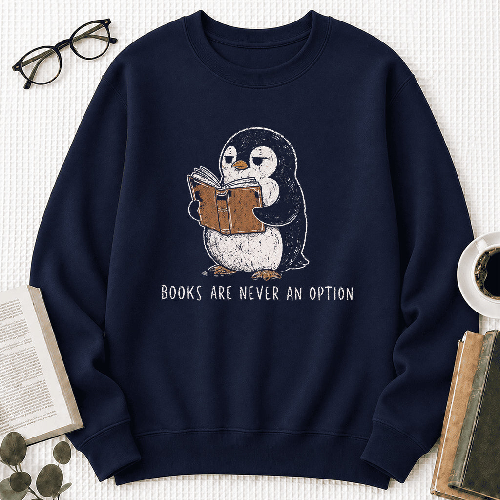 Flight Was Never An Option Crewneck Sweatshirt | Reader Gift Navy