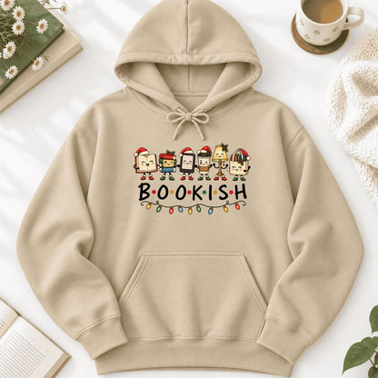 Christmas Bookish Things Softstyle Hoodie | Christmas Gift For Readers Sand