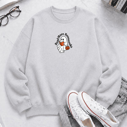 Read More Book Crewneck Sweatshirt | Halloween Reader Gift Sport Grey