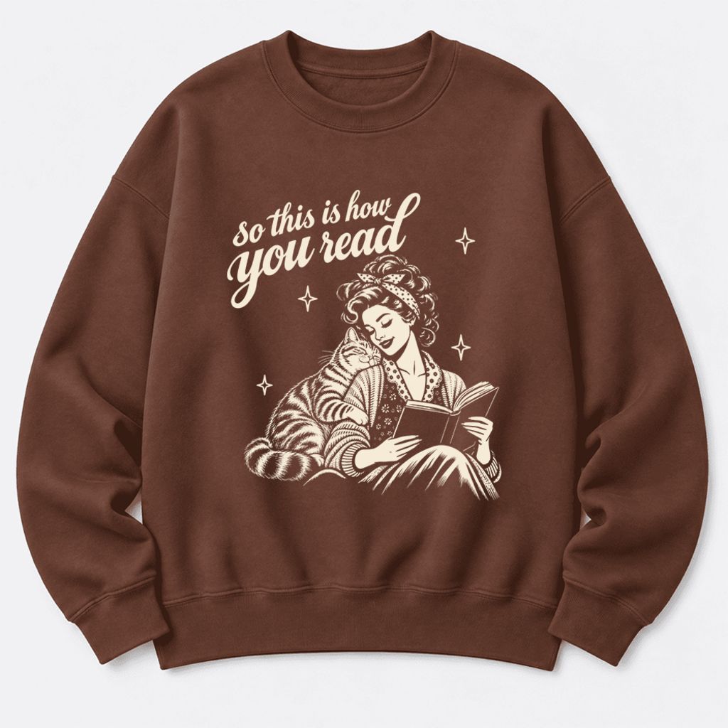How You Read American Shorthair Softstyle Sweatshirt | Cozy Cat & Book Lover Gift Cocoa