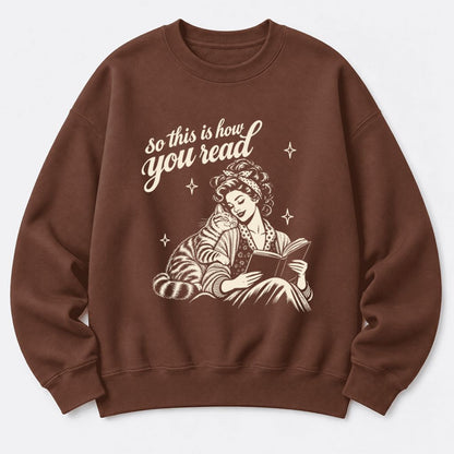 How You Read American Shorthair Softstyle Sweatshirt | Cozy Cat & Book Lover Gift Cocoa