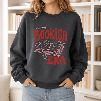 In My Bookish Era Crewneck Sweatshirt | Reader Gift Dark Heather