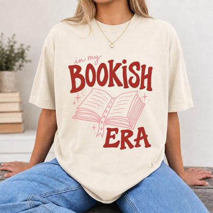 In My Bookish Era Cotton T-Shirt | Book Lover Gift Natural
