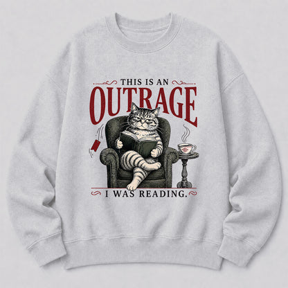 This Is An Outrage Crewneck Sweatshirt | Reader Gift Sport Grey