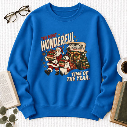 The Most Wonderful Time Softstyle Sweatshirt | Christmas Reader Gift Royal