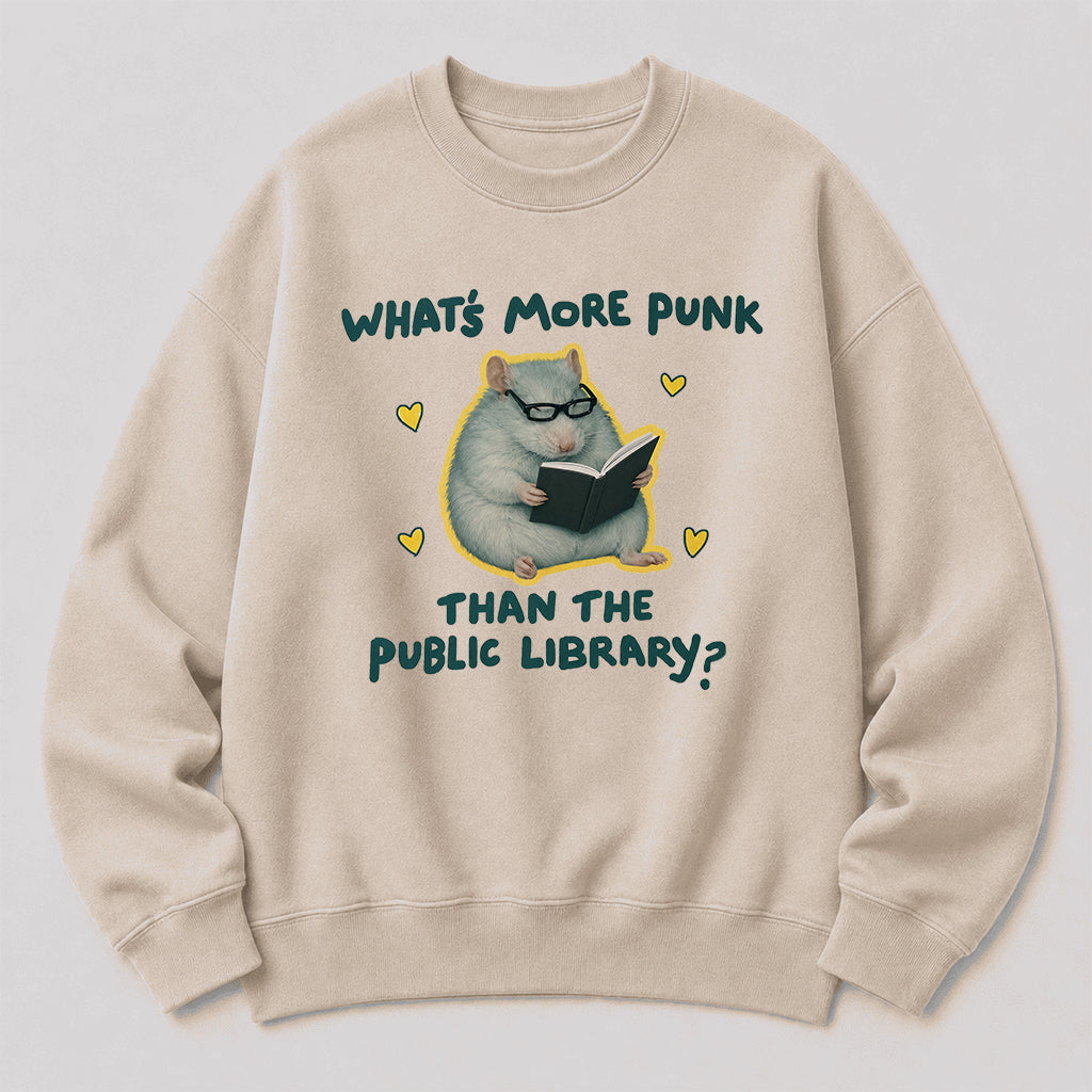 What's More Punk Crewneck Sweatshirt | Reader Gift Sand