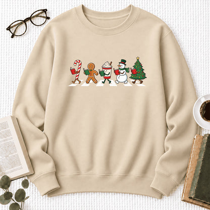 Christmas Reading Parade Softstyle Sweatshirt | Christmas Gift For Readers Sand