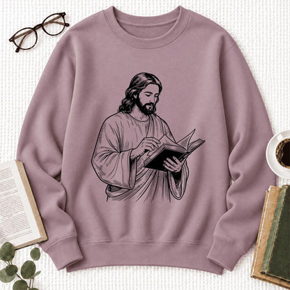 Reading Jesus Softstyle Sweatshirt | Inspiring Reader Gift Paragon